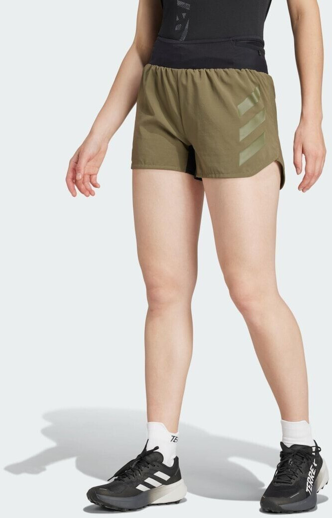 Adidas TERREX Agravic Trail Running Shorts Olive Strata