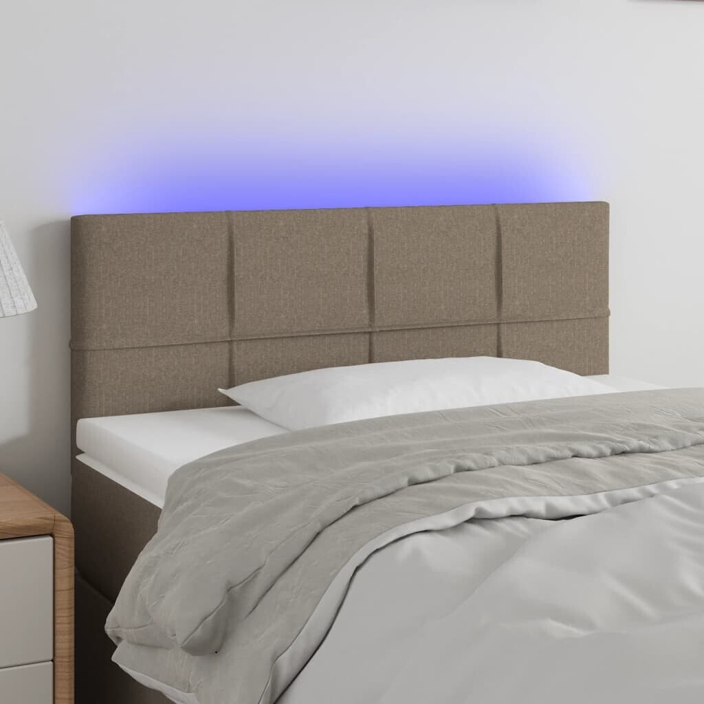 vidaXL LED headboard 100x5x78/88cm fabric (3121608)