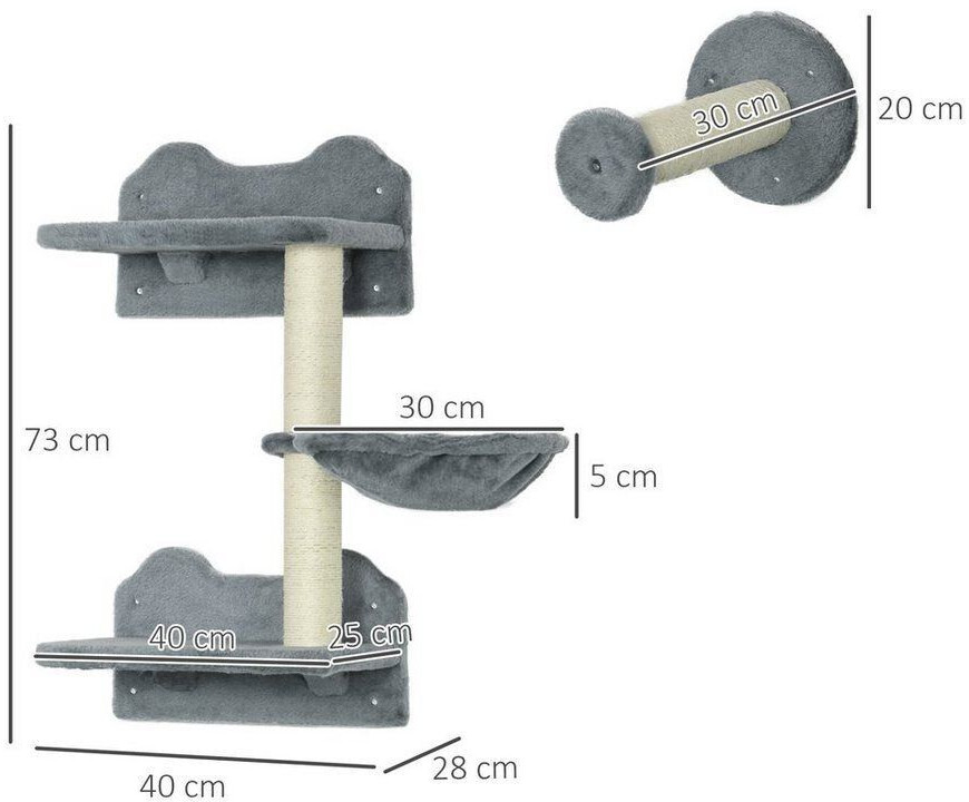Pawhut Mur d'escalade pour chat Pawhut Mur d'escalade pour chat