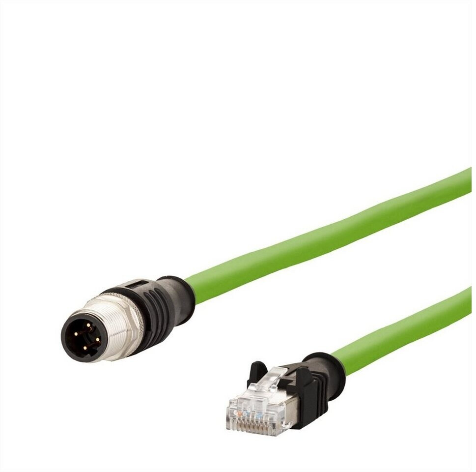 Metz Connect Verbindungsleitung M12 S-RJ45S4-polig D-kodiert RJ45 1 m (142M1D15010)