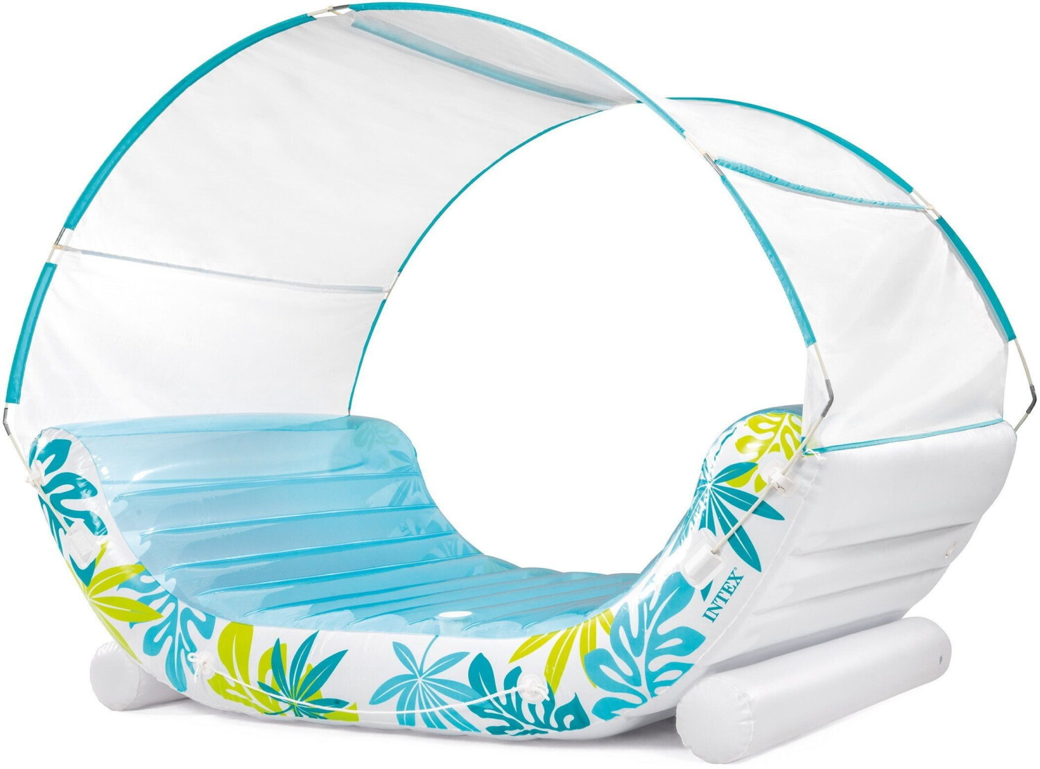 Intex Tropical Canopy Lounge Pool Air Mattres white/blue (56294)