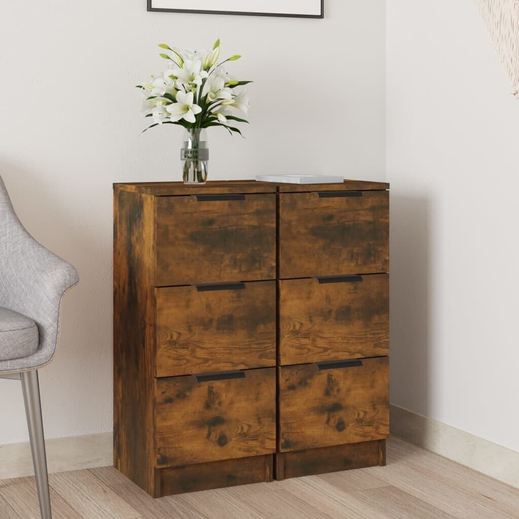 vidaXL Sideboards 2 pcs. wood material 30x70cm (817013)