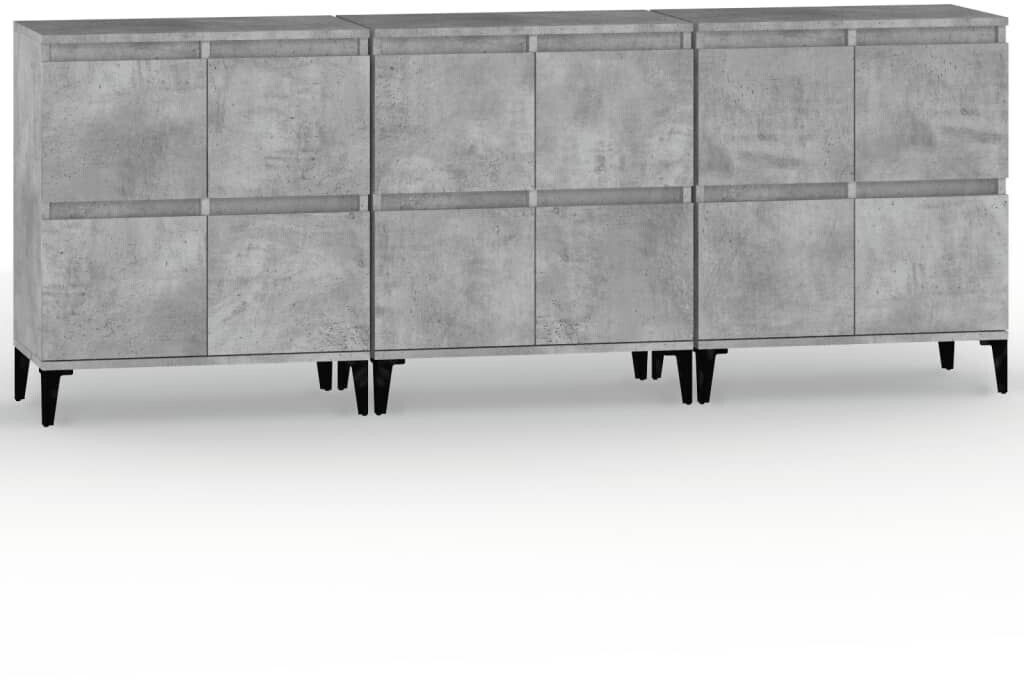 vidaXL Sideboards 3 pcs. wood material 60x70cm (3185779)