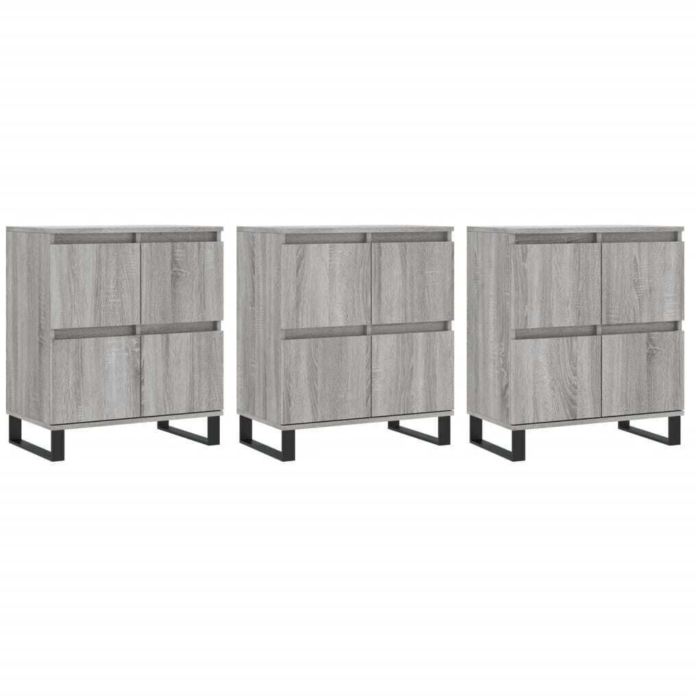 vidaXL Sideboards 3 pcs. wood material 180x70cm (3190211)