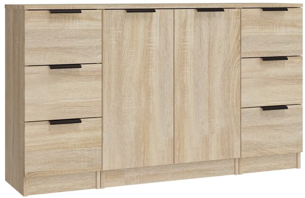 vidaXL Sideboards 3 pcs. wood material 30x70cm (3115838)