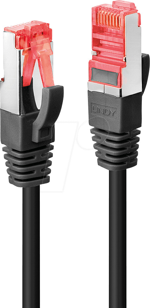 Lindy Patch-Kabel 1,0m SFTP PiMF CAT 6e glatt Schwarz (47777)