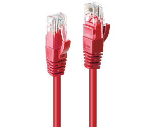 Lindy Patch-Kabel 2,0m UTP CAT 6 gepresst verseilt glatt Rot (48033)