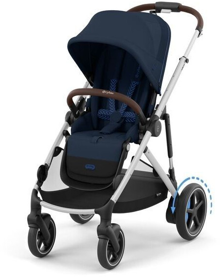 Cybex eGazelle S châssis argenté et siège Ocean Blue