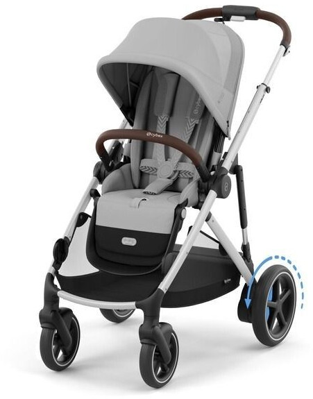 Cybex eGazelle S châssis argenté et Stone Grey Sit