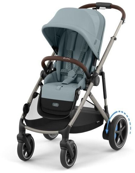 Cybex eGazelle S châssis taupe et siège Stormy Blue