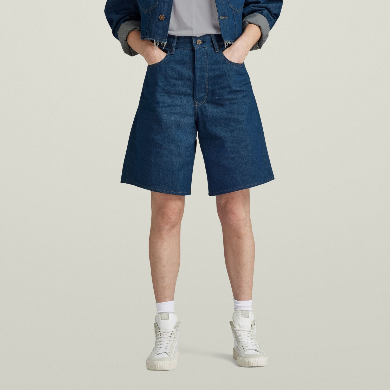 G-Star Barrel Loose Shorts (D24370-D547) raw denim
