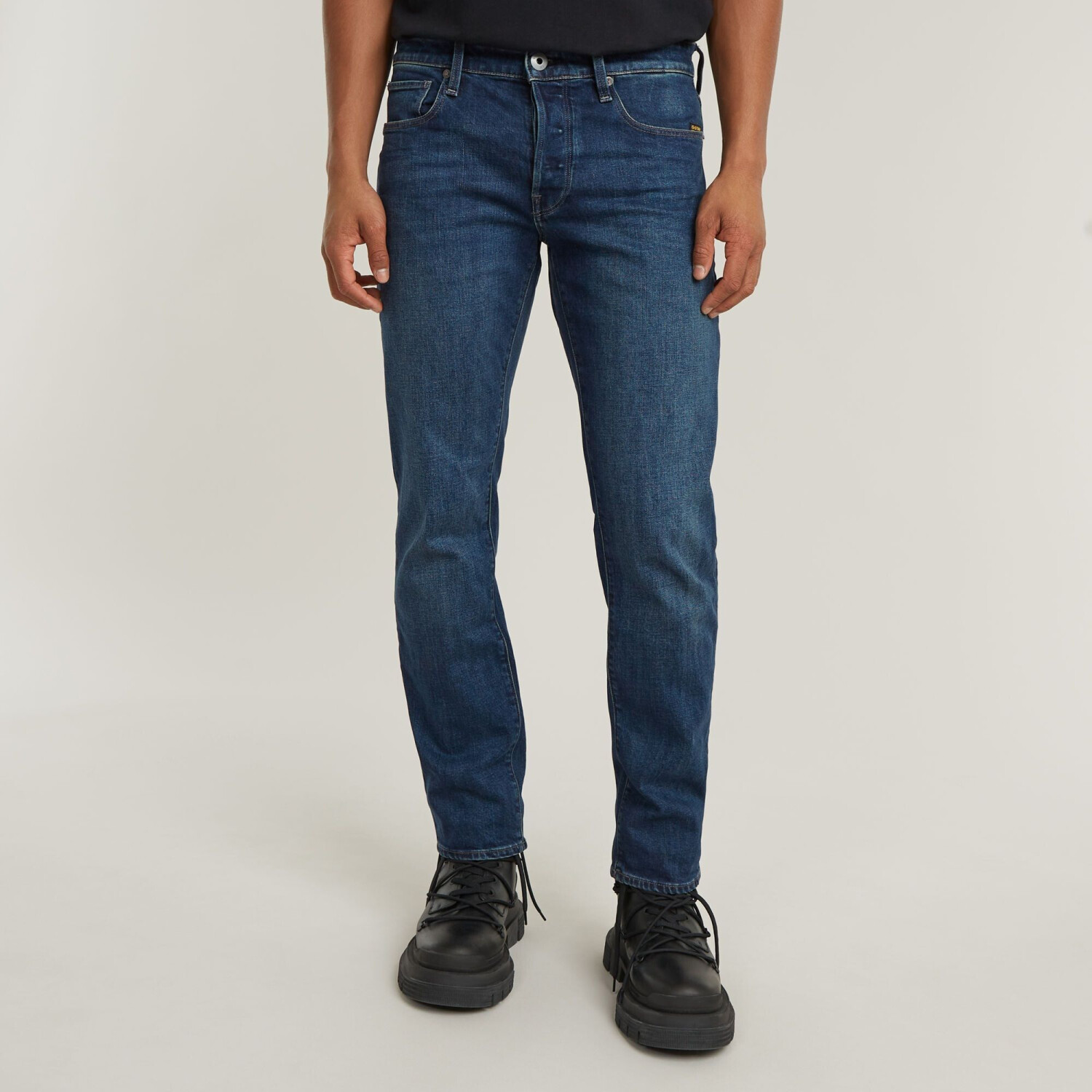 G-Star 3301 Straight Jeans (51002) worn in yukon blue