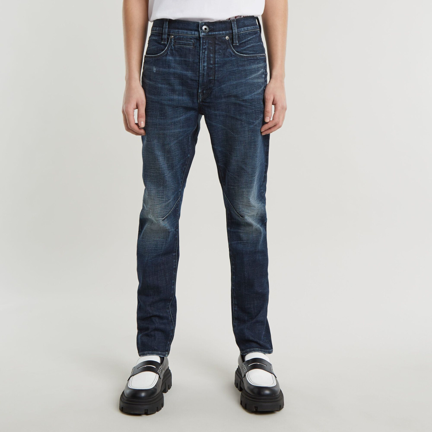G-Star D-Staq 3D Slim Jeans (D05385) worn in galaxy rays destroyed