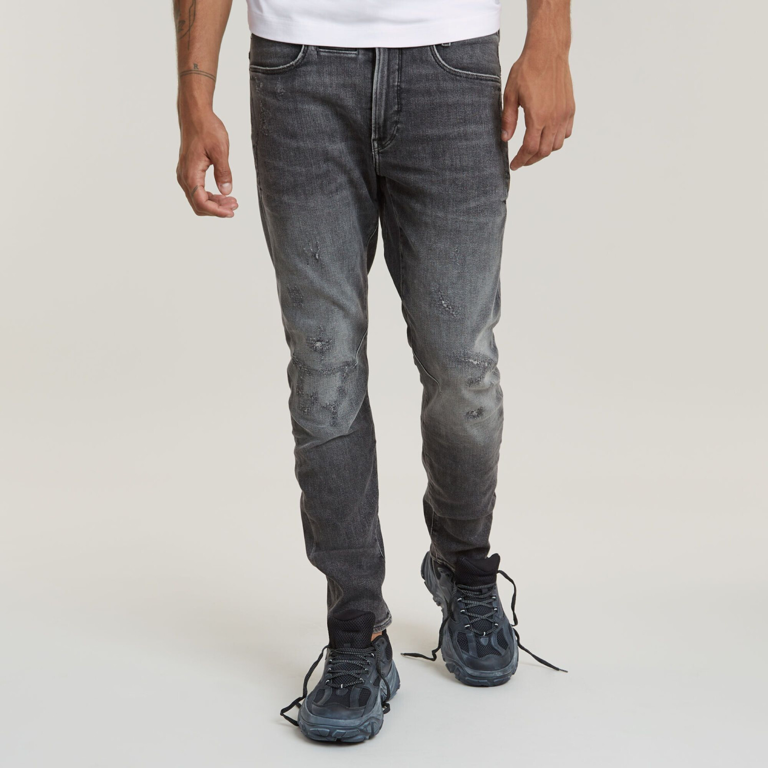 G-Star D-Staq 3D Slim Jeans (D05385) faded odyssey grey destroyed