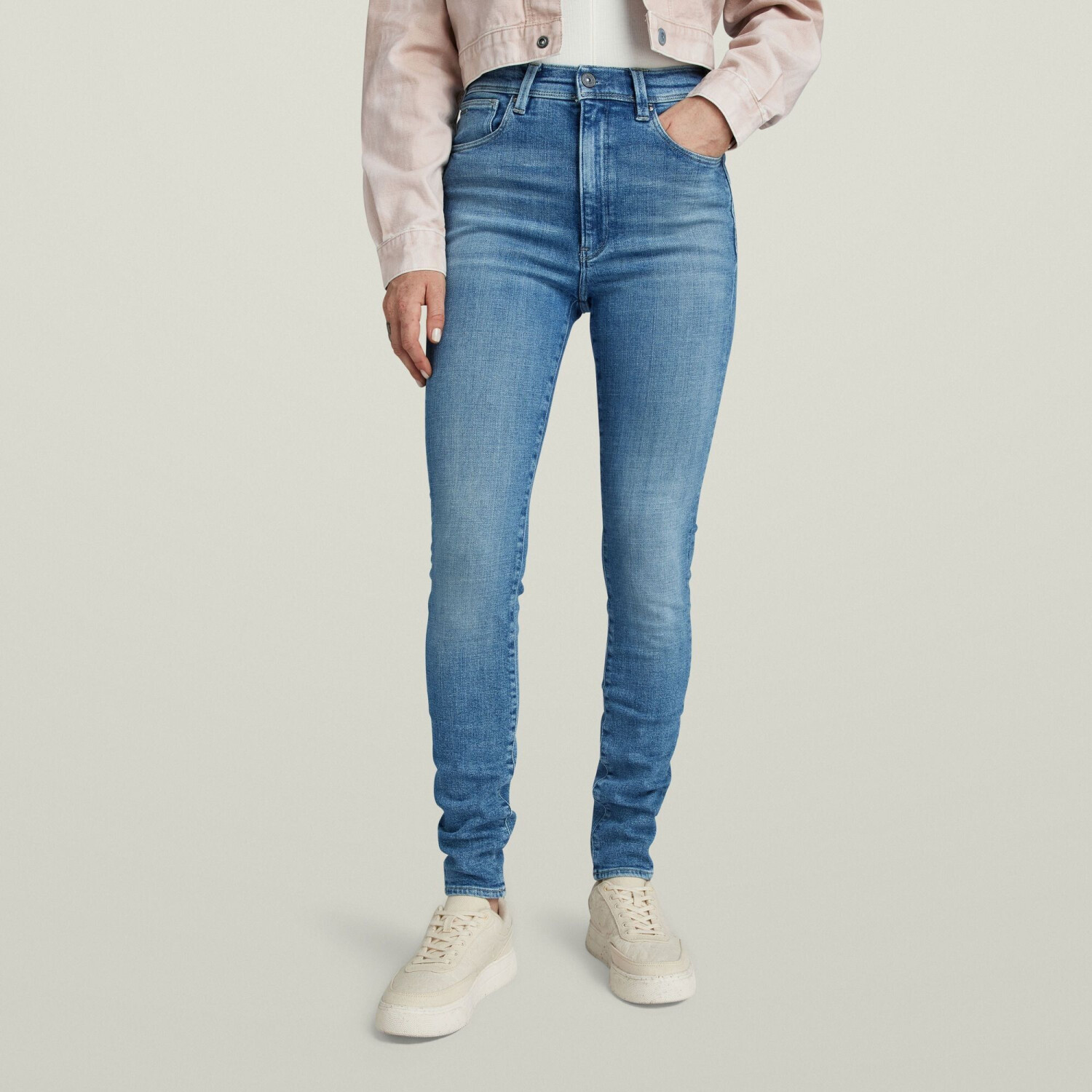 G-Star Kafey Ultra High Skinny Jeans (D15578) faded north sea
