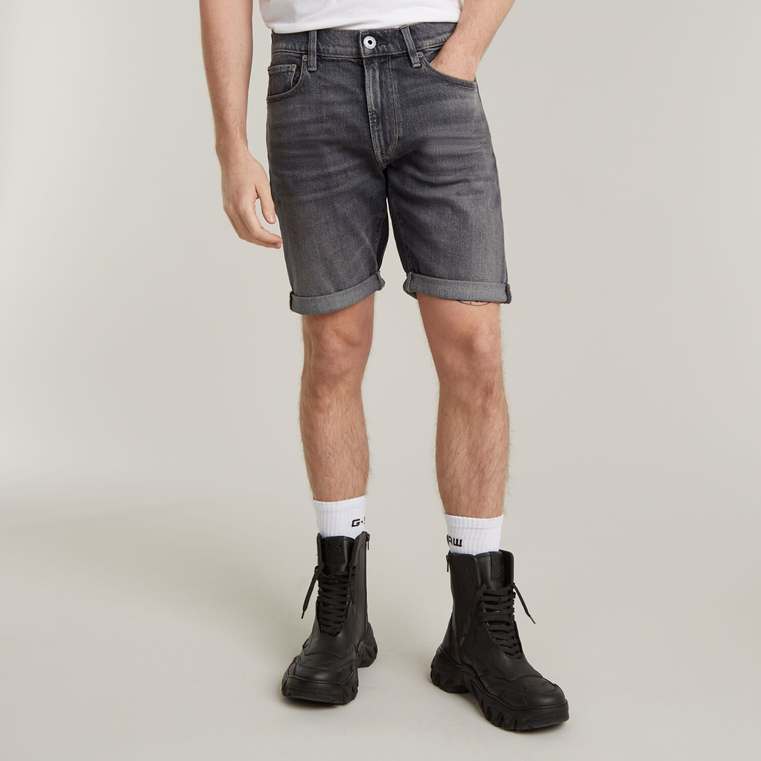G-Star 3301 Slim Denim Shorts (D23615) vintage skyrocket