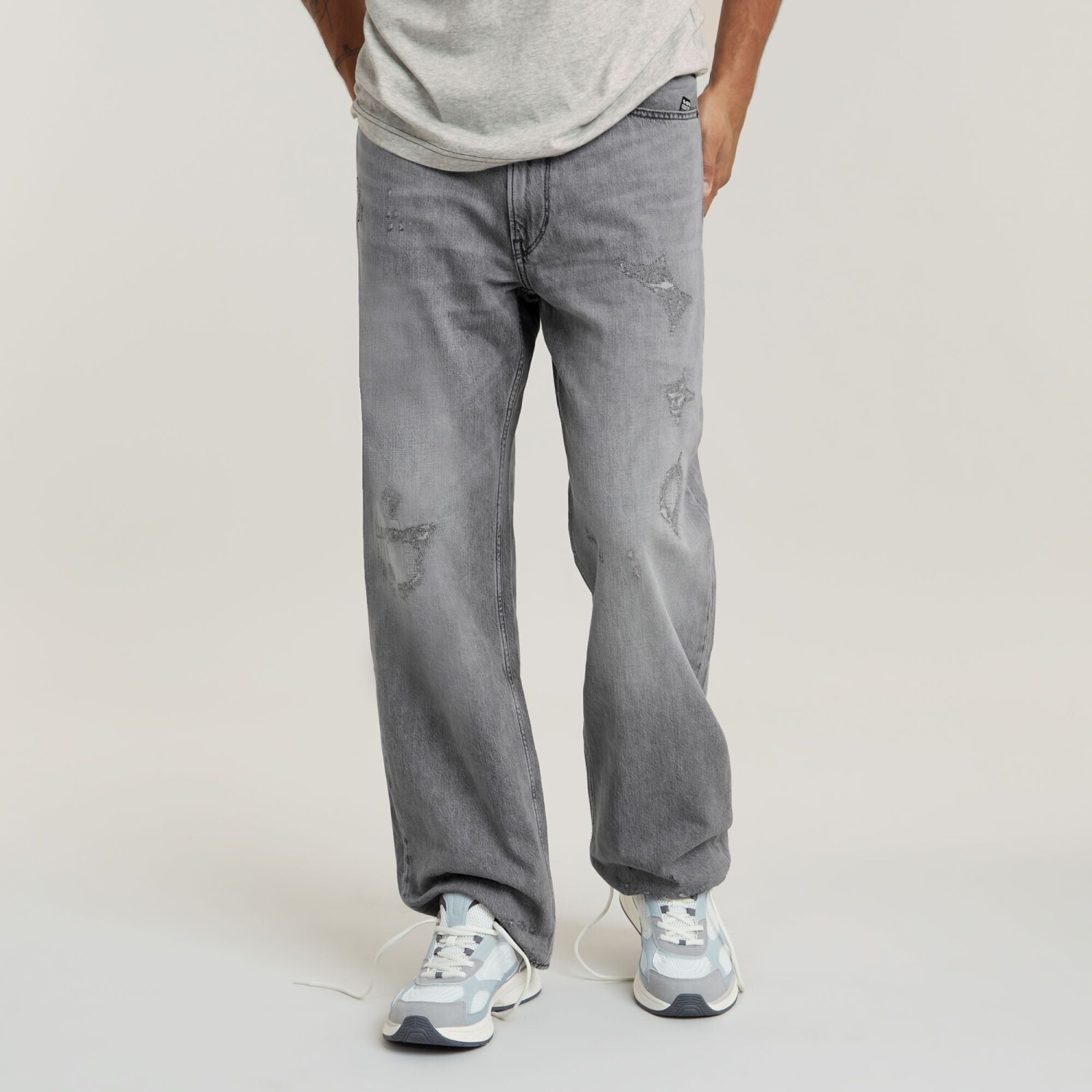 G-Star Type 96 Loose Jeans (D23693) faded grey vapor destroyed