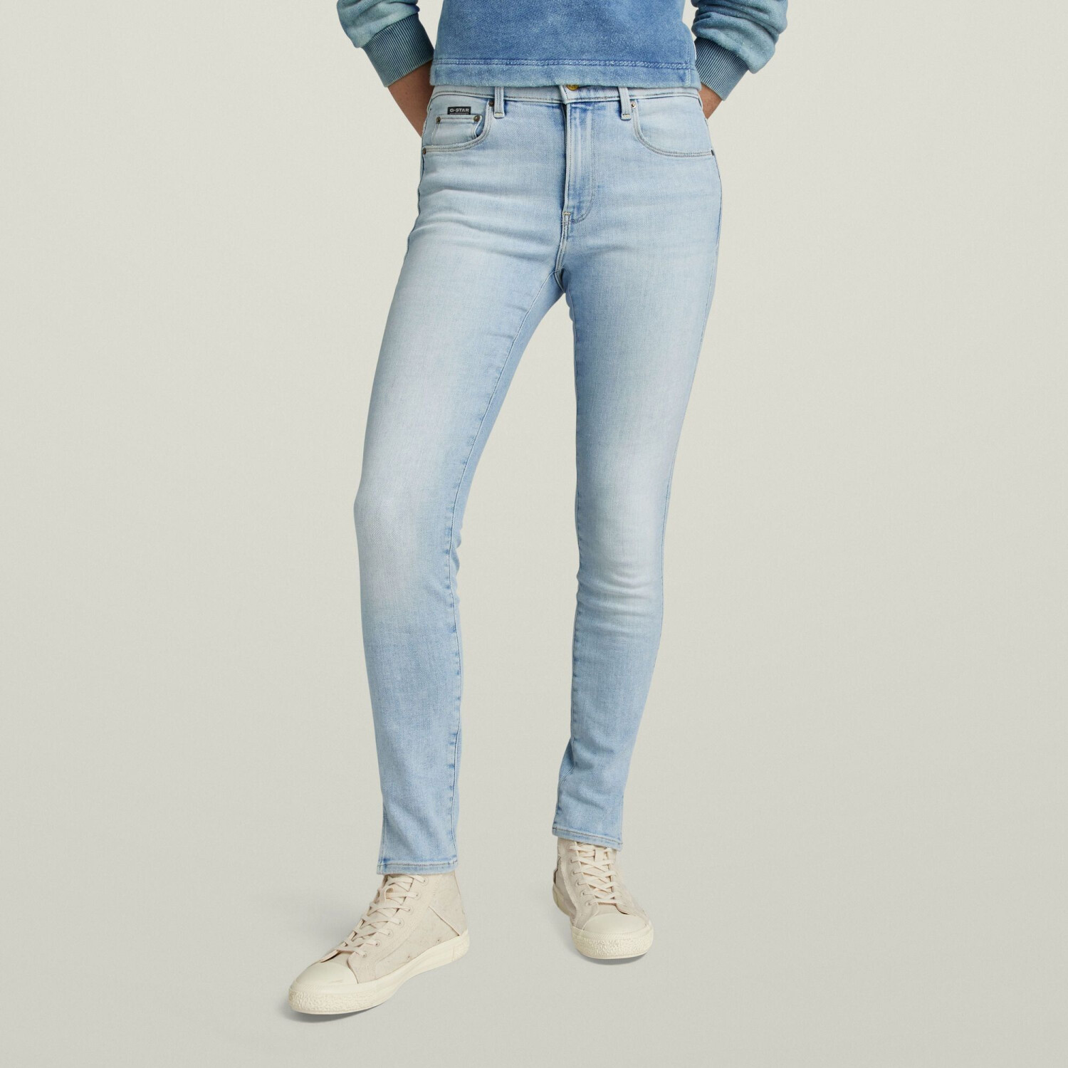 G-Star 3301 Skinny Split Jeans (D24761) sun faded bluejay