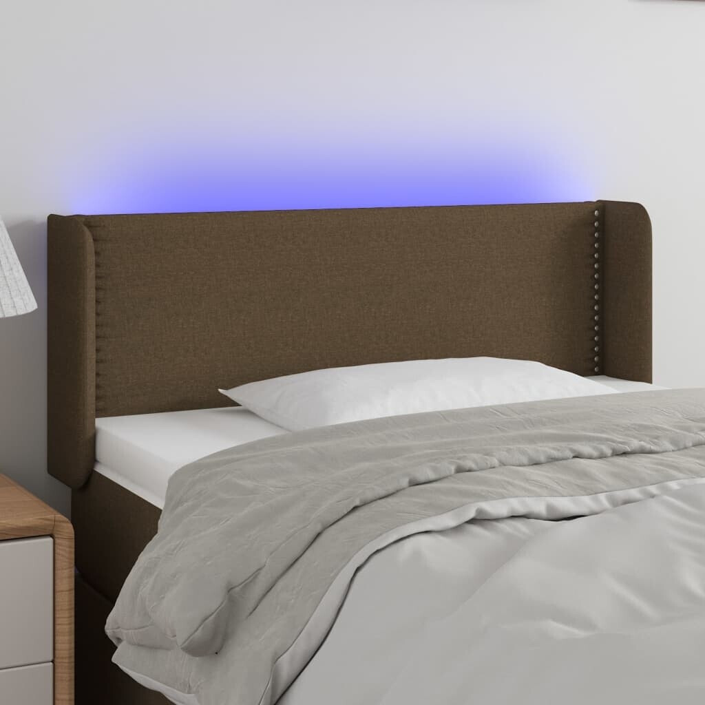 vidaXL LED headboard 83x16x118/128cm fabric (3123885)