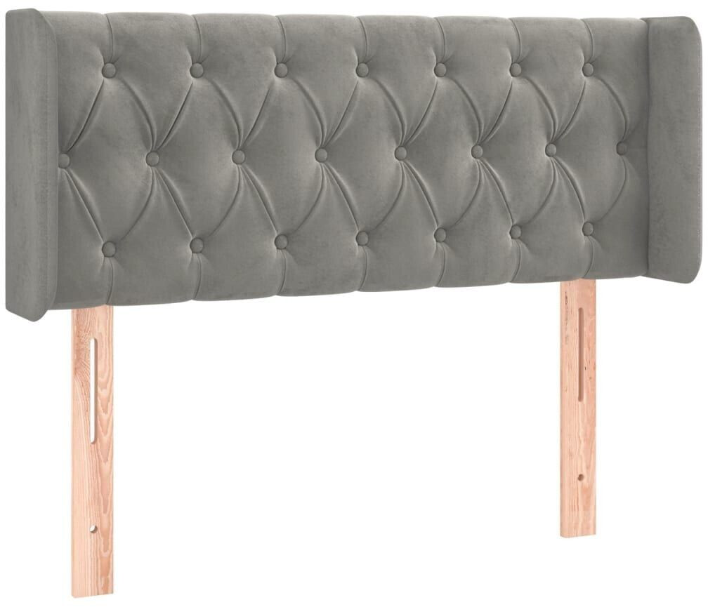 vidaXL LED headboard 103x16x78/88cm velvet (3123614)