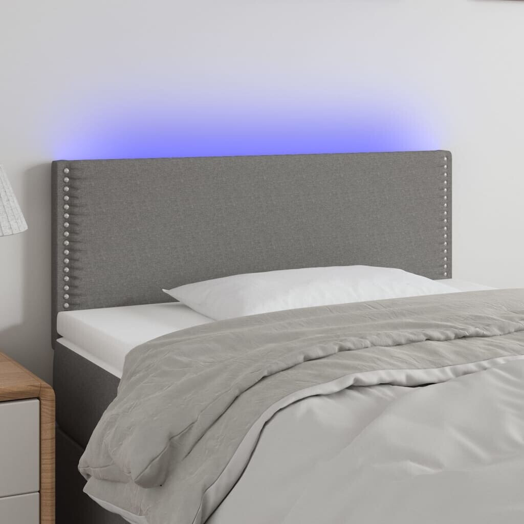 vidaXL LED headboard 144x5x78/88cm fabric (3121471)