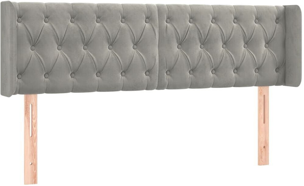 vidaXL LED headboard 147x16x78/88cm velvet (3123620)