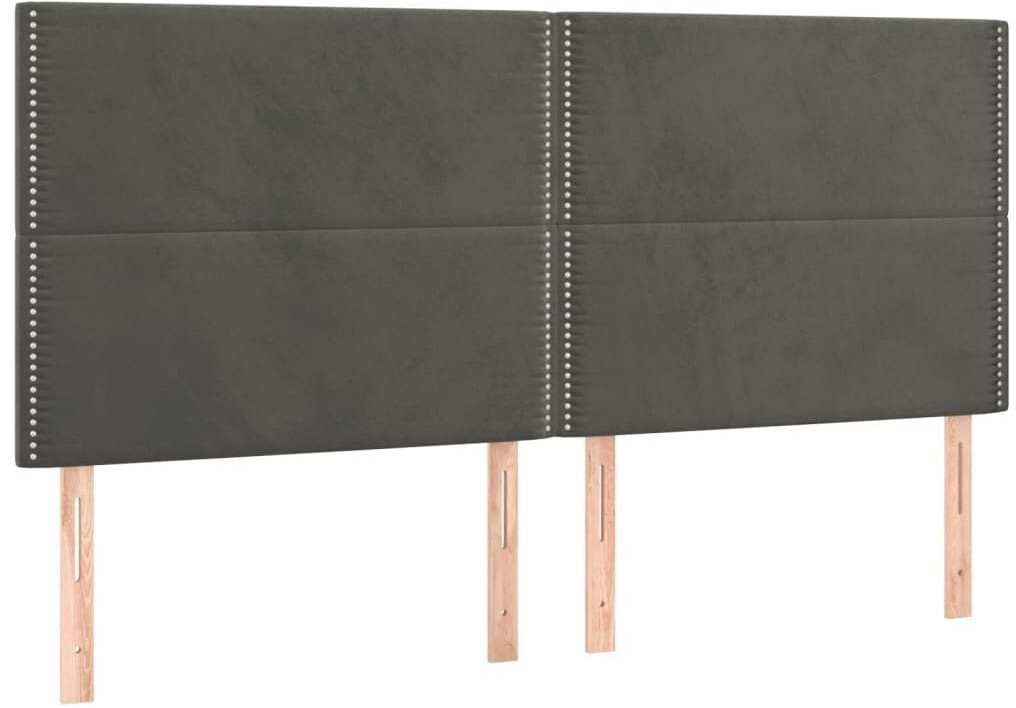 vidaXL LED headboard 160x5x118/128cm velvet (3122339)