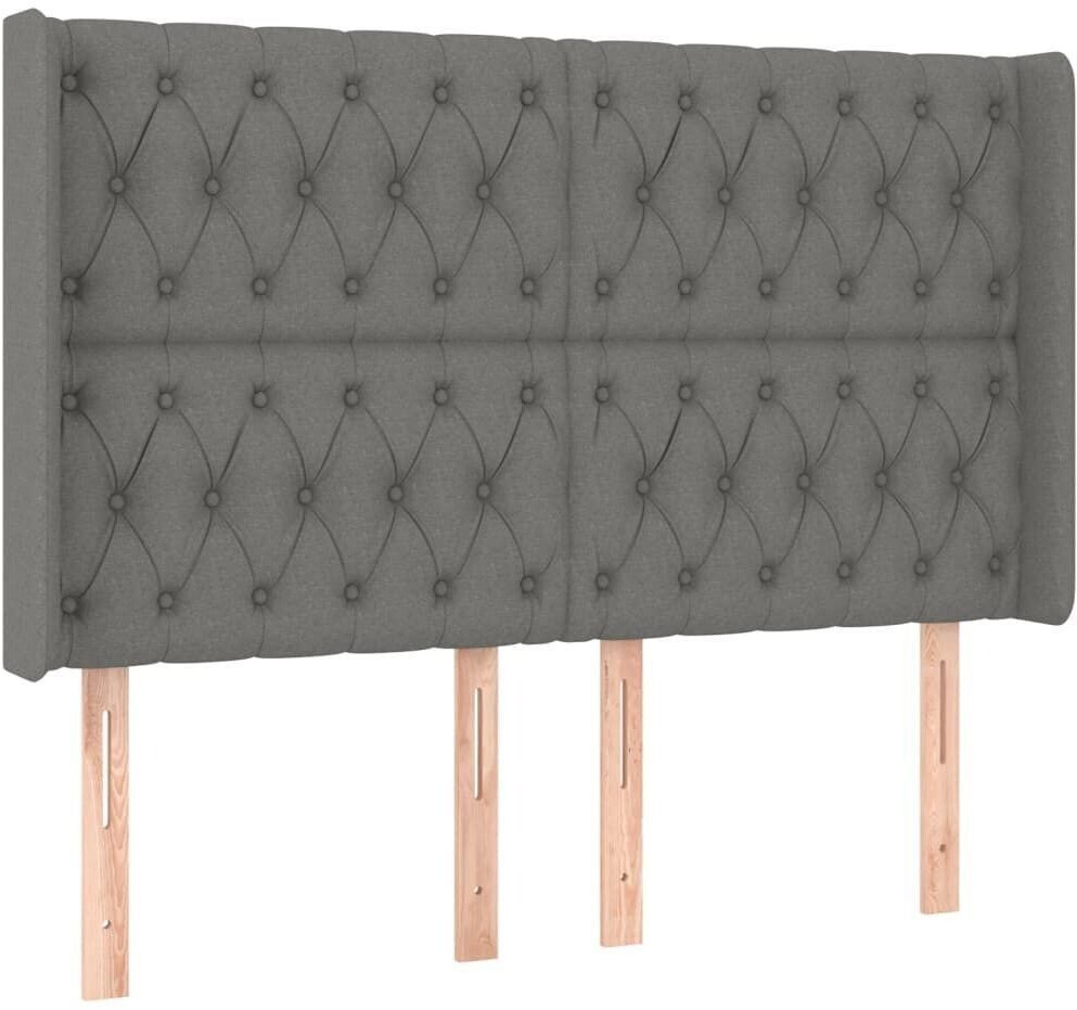 vidaXL LED headboard 163x16x118/128cm fabric (3124391)