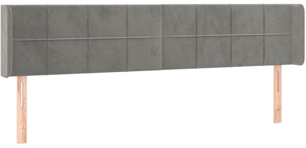 vidaXL LED headboard 183x16x78/88cm velvet (3123296)