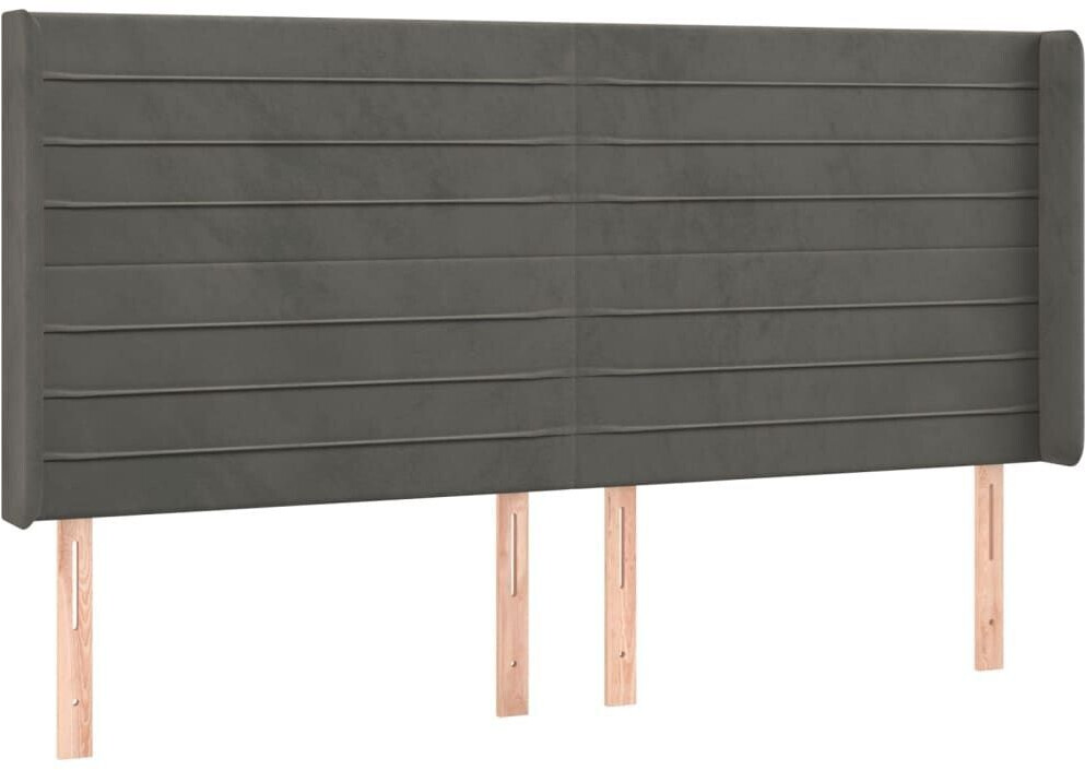 vidaXL LED headboard 203x16x118/128cm velvet (3124255)