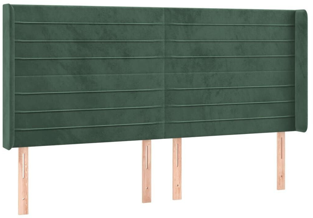 vidaXL LED headboard 203x16x118/128cm velvet (3124257)