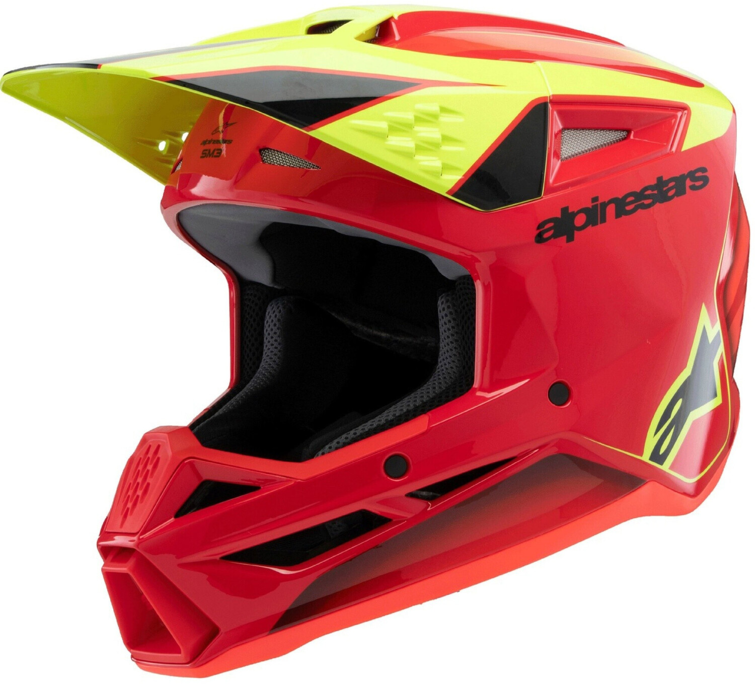 Alpinestars SM3 Youth Helmet EC06 Fray red/yellow fluo/black glossy