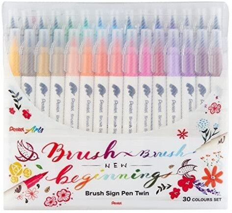 Pentel Pentel Brush-Pen SESW30C-30 Brush Sign Pen Twin 30pcs.