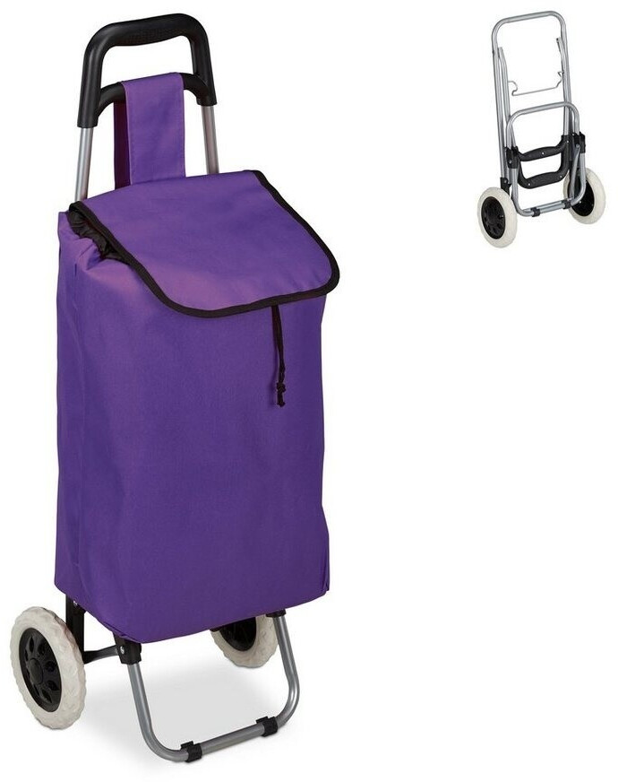 Relaxdays Shopping Trolley (10029467) purple/black/silver