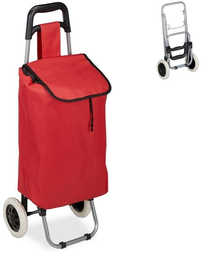 Relaxdays Shopping Trolley (10029467) red/black/silver