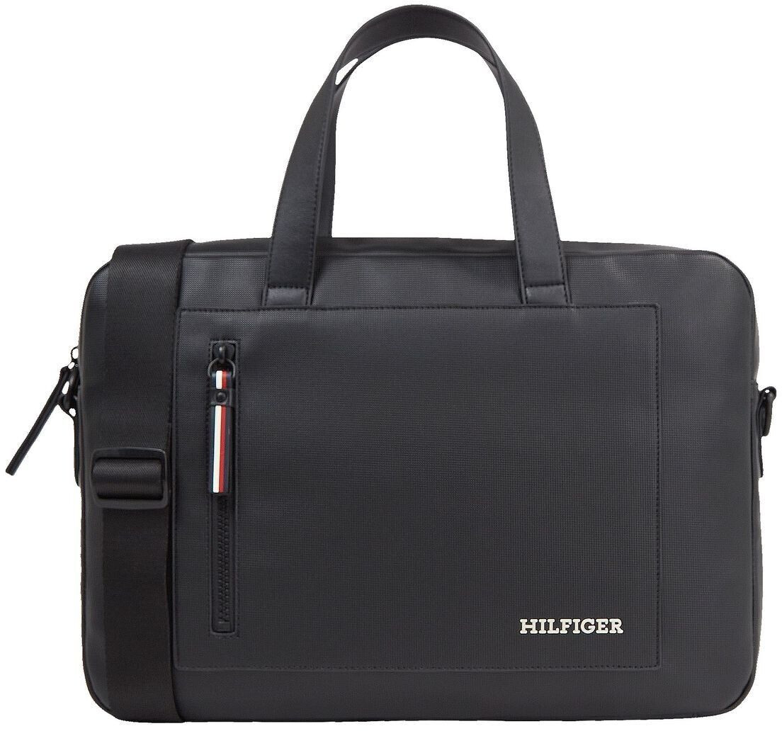 Tommy Hilfiger TH Pique Slim Computer Bag 17 AM0AM11784 black ab 104 23 Preisvergleich bei idealo