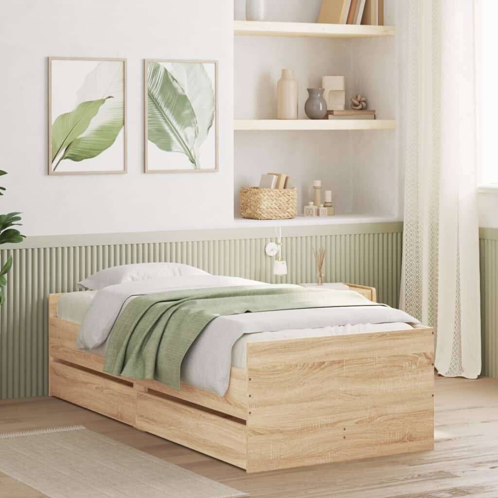 vidaXL Bed frame with drawers 90x190cm (3207355)