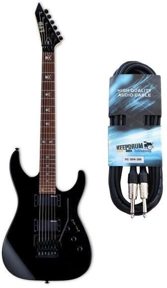 LTD KH-202 BLK E-Gitarre Kirk Hammett mit Kabel