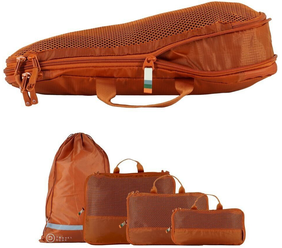 Travel Dude Packing Cube Set with Compression 4 Pieces