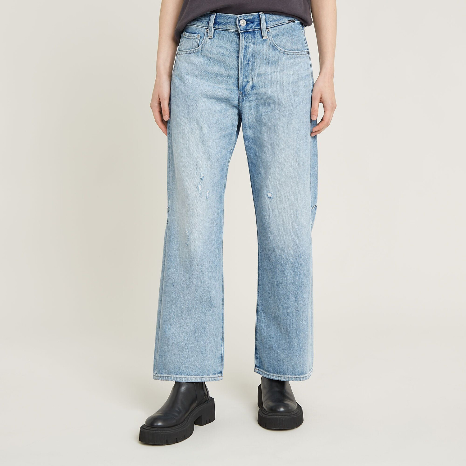 G-Star Bowey Ankle Boyfriend 3D Jeans (D24329) sun faded mirage blue