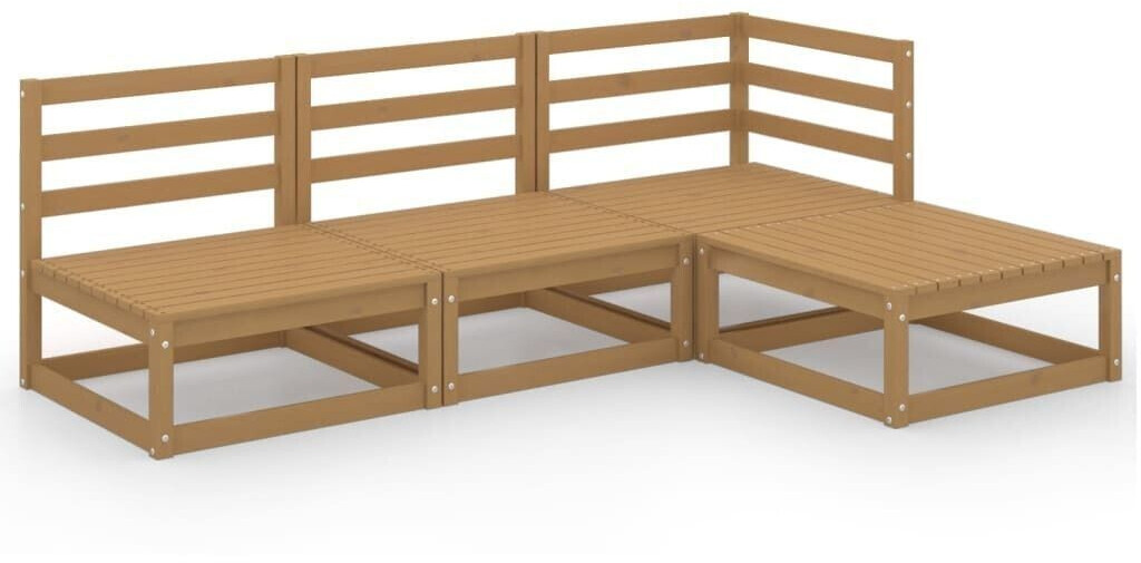 vidaXL 4-piece garden lounge set honey brown (3075487)
