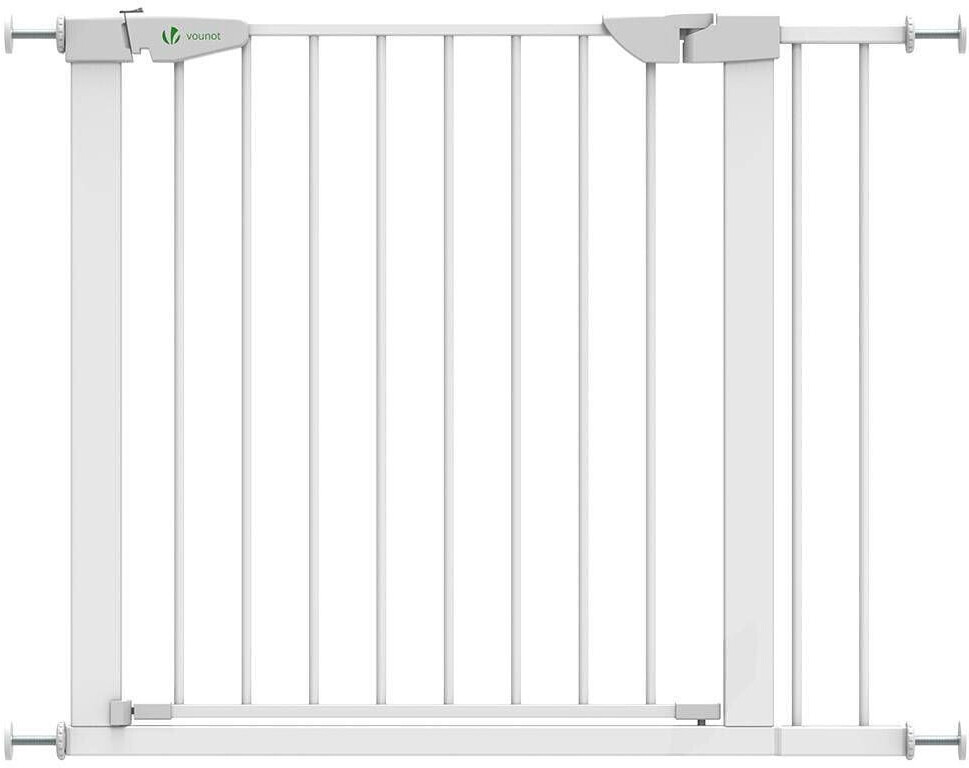 Vounot Barrière de sécurité porte et escalier pour animaux 88-96 cm blanc