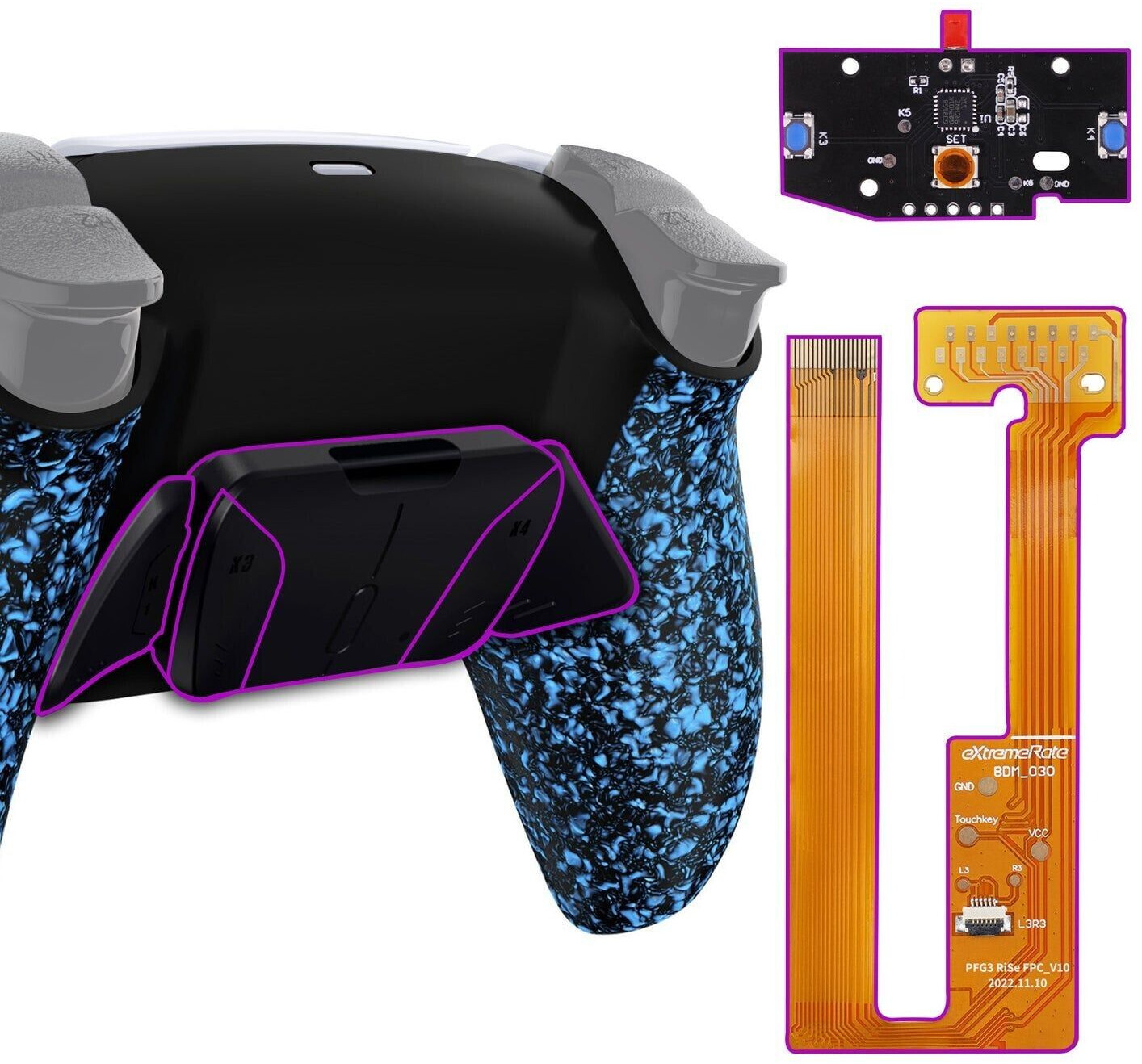eXtremeRate PS5 Controller Remappable RISE4 Remap Kit BDM-030/040