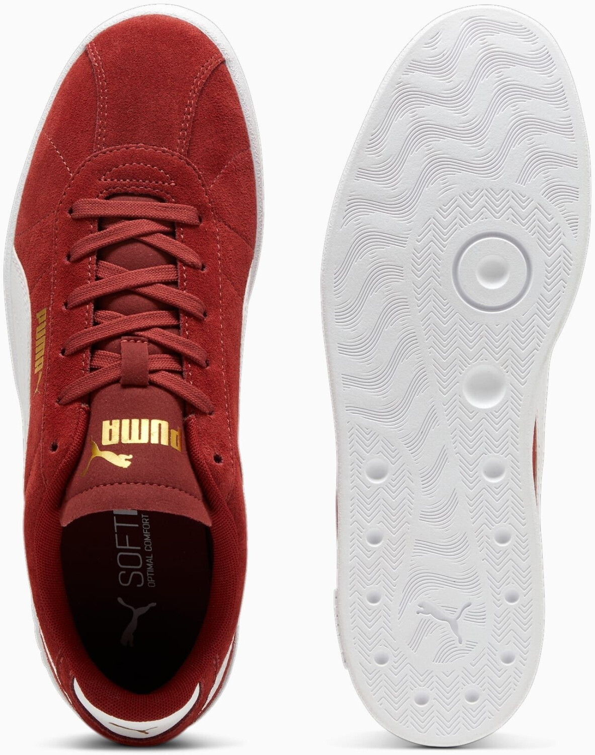 Puma Club II Suede 397444 intense red white gold ab 39 95 Preisvergleich bei idealo