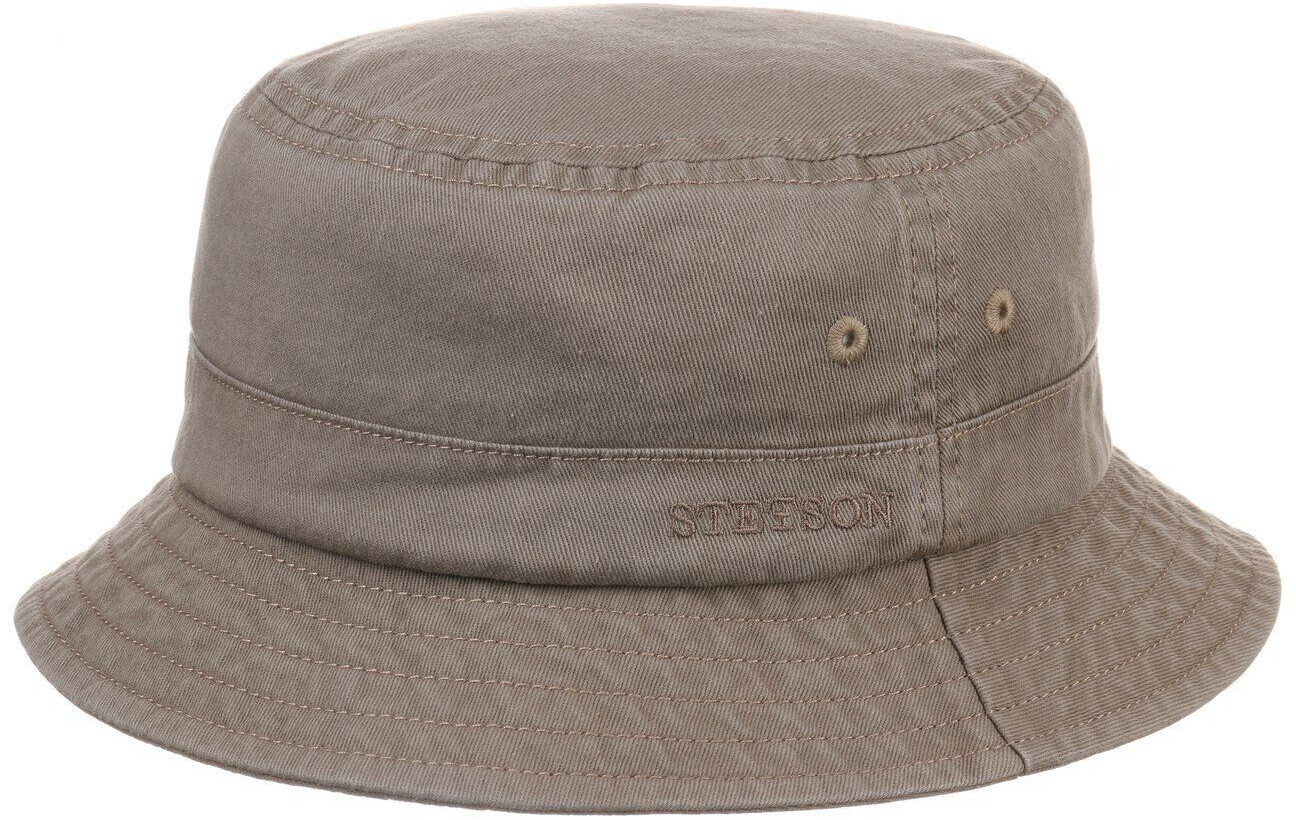 Stetson Bucket Cotton Twill Slim Fishing Hat (1811110) grey