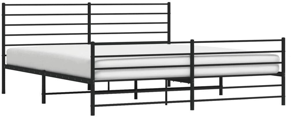vidaXL Bed frame with head and footboard metal 183x213cm (352342)