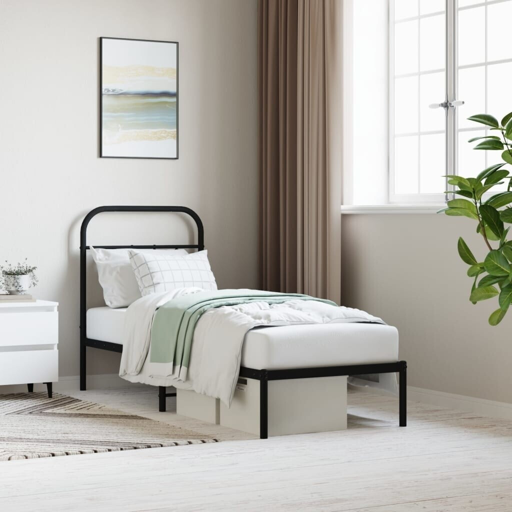 vidaXL Bed frame with head and footboard metal 183x213cm (352650)