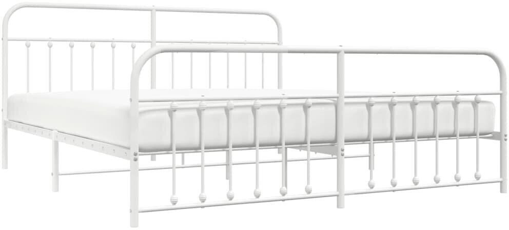 vidaXL Bed frame with head and footboard metal 200x200cm (352652)