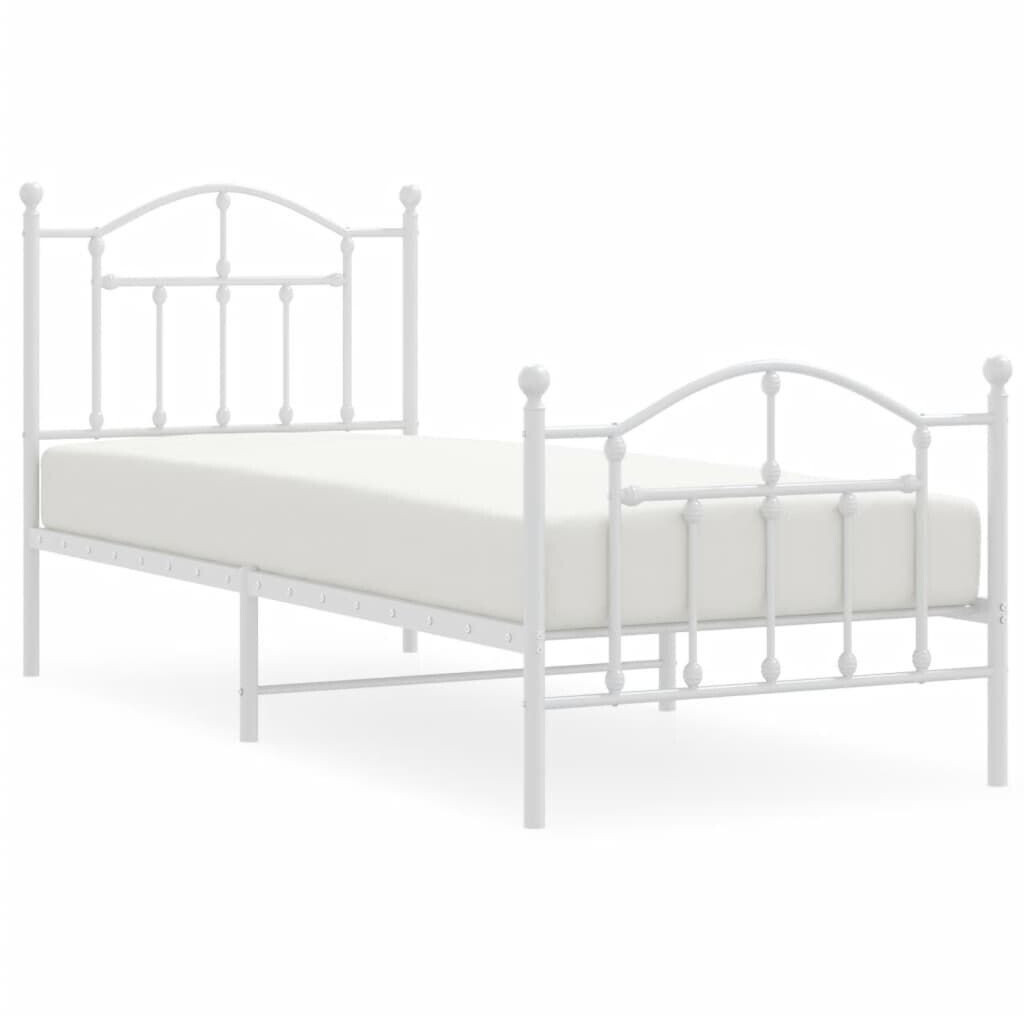 vidaXL Bed frame with head and footboard metal 80x200cm (353497)