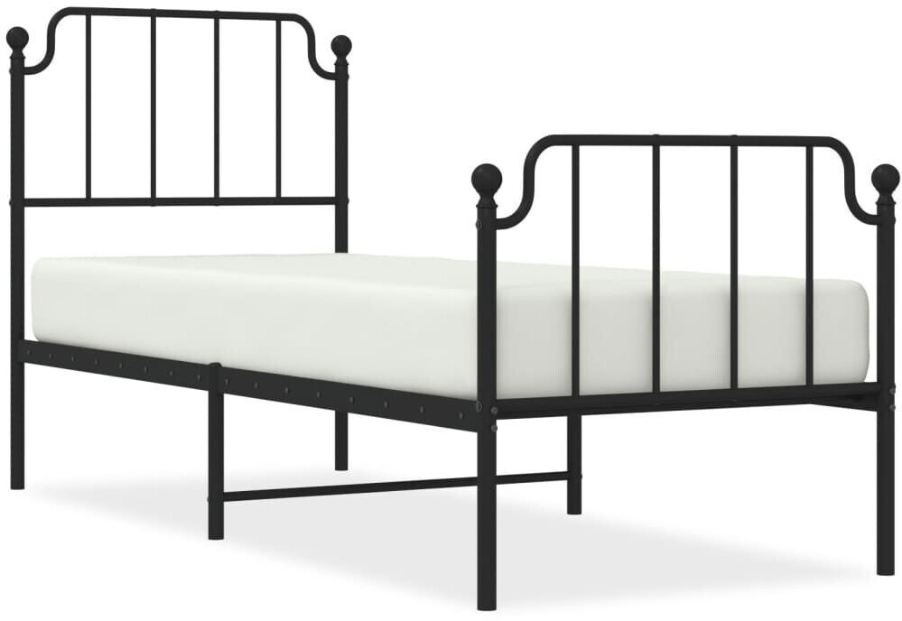 vidaXL Bed frame with head and footboard metal 80x200cm (373896)